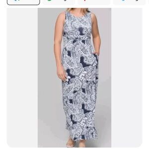 Soma Blue and White Maxi Dress Size SP